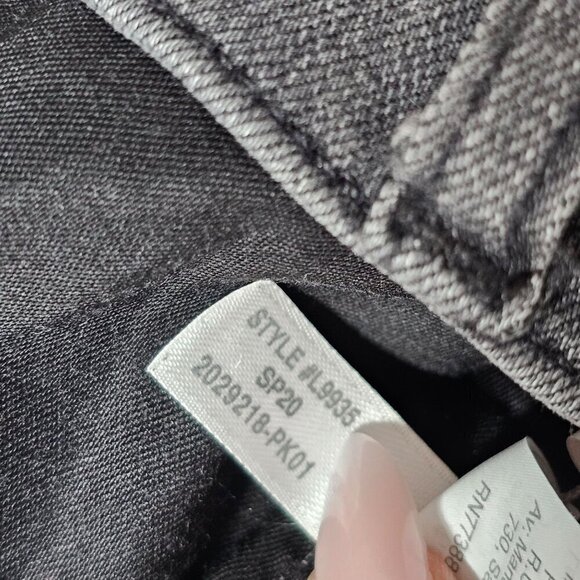 Madewell 9" Mid-Rise Skinny Jeans Raw Hem Dark Wash Denim Black Women 28 - Picture 6 of 12